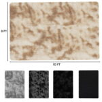 CozyDesg 8ft x 10ft Area Rugs, Soft Fluffy Area Rugs Floor Mat Floor Rugs for Living Room Bedroom Modern Decor Carpet, Camel