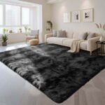CozyDesg 8ft x 10ft Area Rugs, Soft Fluffy Area Rugs Floor Mat Floor Rugs for Living Room Bedroom Modern Decor Carpet, Camel