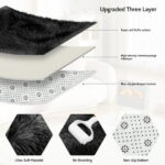 CozyDesg 8ft x 10ft Area Rugs, Soft Fluffy Area Rugs Floor Mat Floor Rugs for Living Room Bedroom Modern Decor Carpet, Blak Gray