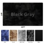 CozyDesg 8ft x 10ft Area Rugs, Soft Fluffy Area Rugs Floor Mat Floor Rugs for Living Room Bedroom Modern Decor Carpet, Blak Gray