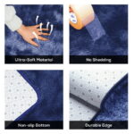CozyDesg 8ft x 10ft Area Rugs, Soft Fluffy Area Rugs Floor Mat Floor Rugs for Living Room Bedroom Modern Decor Carpet,Navy Blue
