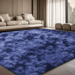 CozyDesg 8ft x 10ft Area Rugs, Soft Fluffy Area Rugs Floor Mat Floor Rugs for Living Room Bedroom Modern Decor Carpet,Navy Blue