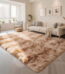 CozyDesg 8ft x 10ft Area Rugs, Soft Fluffy Area Rugs Floor Mat Floor Rugs for Living Room Bedroom Modern Decor Carpet, Camel