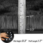 CozyDesg 9ft x 12ft Area Rugs, Soft Fluffy Area Rugs Floor Mat Floor Rugs for Living Room Bedroom Modern Decor Carpet,Black Gray