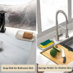CozyNestFinds Soap Dish, Shower Soap Holder, Ceramic Soap Dishes for Bar Soap Sponge Shampoo, Soap Saver Tray for Bathroom Kitchen Sink Counter, 5.5 Inch, Beige