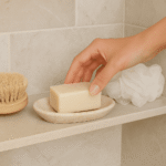 Creative Home Curvy Collection Genuine Natural Champagne Marble Soap Dish