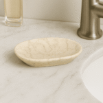 Creative Home Curvy Collection Genuine Natural Champagne Marble Soap Dish