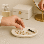 Creative Home Curvy Collection Genuine Natural Champagne Marble Soap Dish