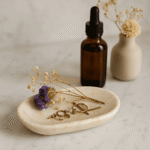 Creative Home Curvy Collection Genuine Natural Champagne Marble Soap Dish