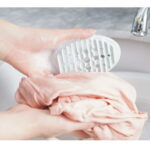 Creative Oval Shape Soap Dish Tray Drain Silicone Soap Box for Shower Bathroom Kitchen (White)
