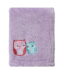 CREVENT 30''X40'' Cozy Fluffy Warm Fleece Baby Nursery Blanket for Unisex Infant Toddler Crib Cot Stroller - Lavender Owl