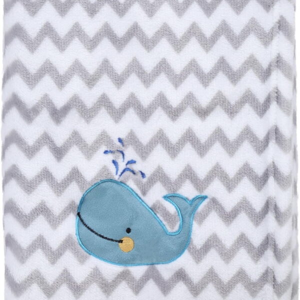 CREVENT 30''X40'' Cute Cozy Fluffy Warm Baby Blanket for Girls Boys Infants Toddlers' Bedding Crib Cot Stroller, Baby Shower Birthday Newborn's Gift - Whale