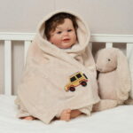 CREVENT 30''X40'' Cute Cozy Fluffy Warm Baby Blanket for Girls Boys Infants Toddlers' Bedding Crib Cot Stroller, Baby Shower Birthday Newborn's Gift - Beige Jeep