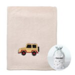 CREVENT 30''X40'' Cute Cozy Fluffy Warm Baby Blanket for Girls Boys Infants Toddlers' Bedding Crib Cot Stroller, Baby Shower Birthday Newborn's Gift - Beige Jeep
