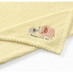 CREVENT 30''X40'' Cute Warm Baby Blanket for Girls Infants Toddlers' Bedding Crib Cot Stroller, Baby Shower Birthday Newborn's Gift, 75X100cm, Yellow Elephant