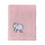 CREVENT 30''X40'' Light Cozy Plush Fluffy Warm Fleece Stroller Baby Blanket for Girl Infant Toddler Crib Cot Stroller, Baby Birthday Pink Sheep