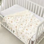 CREVENT 30''X40'' Organic Muslin Cotton Baby Blanket for Newborns, Soft Mink Backing, Essential for Baby Shower Birthday Gift - Animal 75X100cm