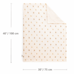 CREVENT 30''X40'' Organic Muslin Cotton Baby Blanket for Newborns, Soft Mink Backing, Essential for Baby Shower Birthday Gift - Moon 75X100cm