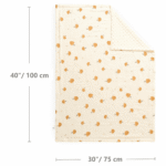 CREVENT 30''X40'' Organic Muslin Cotton Baby Blanket for Newborns, Soft Mink Backing, Essential for Baby Shower Birthday Gift - Mushroom 75X100cm
