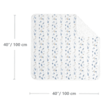 CREVENT 40''X40'' 100% Organic Cotton Muslin Baby Blanket for Newborns, Essential for Baby Shower Birthday Gift - Cactus 100X100cm