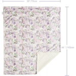 CREVENT Baby Girls Blanket for Crib Stroller Cot Cradle Car, Supper Soft and Pretty - Lavender Grapes 30x40 Inches