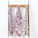 CREVENT Baby Girls Blanket for Crib Stroller Cot Cradle Car, Supper Soft and Pretty - Lavender Grapes 30x40 Inches