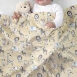 CREVENT Cozy Soft and Warm Mink Baby Blanket, Gift Packing with Ribbon for Newborn Infant Toddler's Crib Cot Stroller, for All Season Use (30"X40" Zoo)