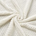 CREVENT Cute Cozy Fluffy Warm Baby Blanket Nap Throws for Girls Boys Infants, Baby Shower Birthday Newborn's Gift, Ivory Butterfly, 30''X40''