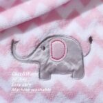 CREVENT Cute Plush Baby Blanket for Infant Girls, Giftable Suitable, 30"X40", Pink Elephant
