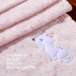 CREVENT Cute Plush Cozy and Warm Fleece Baby Blanket for Girls Infant Toddler Crib Cot Stroller, 30''X40'', Pink Cat