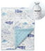 CREVENT Minky Baby Blanket for Girls Boys, Soft Plush Receiving Blanket for Newborns - 30x40 Inches (Space)