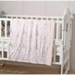 CREVENT Minky Baby Blanket for Girls - Soft Plush Receiving Blanket for Newborns bed - 30x40 Inches(Unicorn)