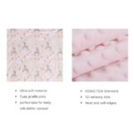 CREVENT Minky Baby Blanket for Girls - Soft Plush Receiving Blanket for Newborns bed - 30x40 Inches(Unicorn)