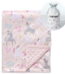 CREVENT Minky Baby Blanket for Girls - Soft Plush Receiving Blanket for Newborns bed - 30x40 Inches(Unicorn)
