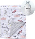 CREVENT Soft Plush Minky Baby Blanket for Girls, for Newborns, Toddlers Bedding Napping - Sweet Dream 30x40 Inches
