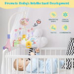 Crib Mobile with Music and Lights, XUEYU Baby Mobiles for Cribs with Remote Control for Bassinets Toys Hanging Girls Boys,Portable Animal Hanger Play