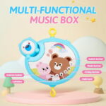 DAKOMM Musical Animal Crib Mobile with Relaxing Music, Stars Projector, Hanging Toys