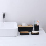 Ddluck Bamboo Soap Dish, White, 2 pack