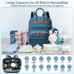 Diaper Bag Backpack, Multifunction Diaper Bag Backpack With Changing Station, USB Charging Port & Foldable Crib, Large Capacity Travel Backpack w/Sunshade&Pacifier Case&Stroller...