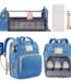 Diaper Bag Backpack, Multifunctional Baby Changing Bag with Foldable Crib & Insulated Milk Bottle Pocket, Large Capacity Travel Backpack with USB Charging Port & Stroller Strap...