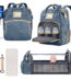 Diaper Bag Backpack, Multifunctional Baby Changing Bag with Foldable Crib & Insulated Milk Bottle Pocket, Large Capacity Travel Backpack with USB Charging Port & Stroller Strap...