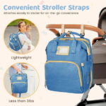 Diaper Bag Backpack, Multifunctional Baby Changing Bag with Foldable Crib & Insulated Milk Bottle Pocket, Large Capacity Travel Backpack with USB Charging Port & Stroller Strap...