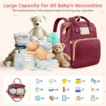 Diaper Bag Backpack, Multifunctional Baby Changing Bag with Foldable Crib & Insulated Milk Bottle Pocket, Large Capacity Travel Backpack with USB Charging Port & Stroller Strap...