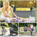 Diaper Bag Backpack, Multifunctional Baby Changing Bag with Foldable Crib & Insulated Milk Bottle Pocket, Large Capacity Travel Backpack with USB Charging Port & Stroller Strap...