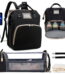 Diaper Bag Backpack, Multifunctional Baby Changing Bag with Foldable Crib & Insulated Milk Bottle Pocket, Large Capacity Travel Backpack with USB Charging Port & Stroller Strap...