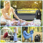 Diaper Bag Backpack, Multifunctional Baby Changing Bag with Foldable Crib & Insulated Milk Bottle Pocket, Large Capacity Travel Backpack with USB Charging Port & Stroller Strap...