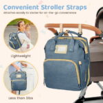 Diaper Bag Backpack, Multifunctional Baby Changing Bag with Foldable Crib & Insulated Milk Bottle Pocket, Large Capacity Travel Backpack with USB Charging Port & Stroller Strap...
