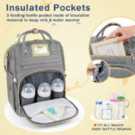 Diaper Bag Backpack, Multifunctional Baby Changing Bag with Insulated Milk Bottle Pocket & Stroller Strap, Large Capacity Travel Backpack with USB Charging Port, Baby Bags for...
