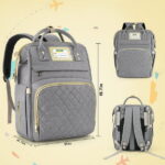 Diaper Bag Backpack, Multifunctional Baby Changing Bag with Insulated Milk Bottle Pocket & Stroller Strap, Large Capacity Travel Backpack with USB Charging Port, Baby Bags for...