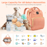 Diaper Bag Backpack, Multifunctional Baby Diaper Bags with Foldable Crib & Changing Station,Large Capacity Portable Travel Back Pack W/ USB Charging Port & Stroller Strap, Baby...